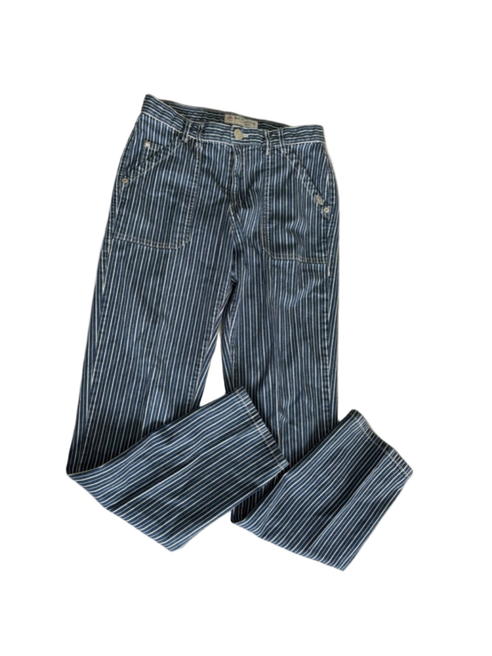 Navy Striped Women's Flare Jeans
